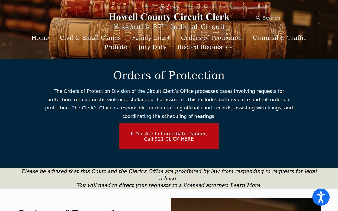 Howell County criminal docket protective-order access information